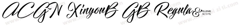 ACGN XinyouB GB Regula字体转换